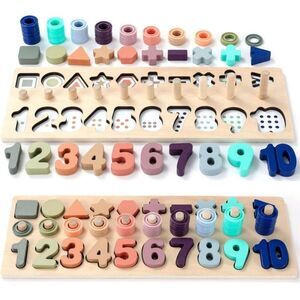 Wooden Number Puzzle for Toddler‎ Activities